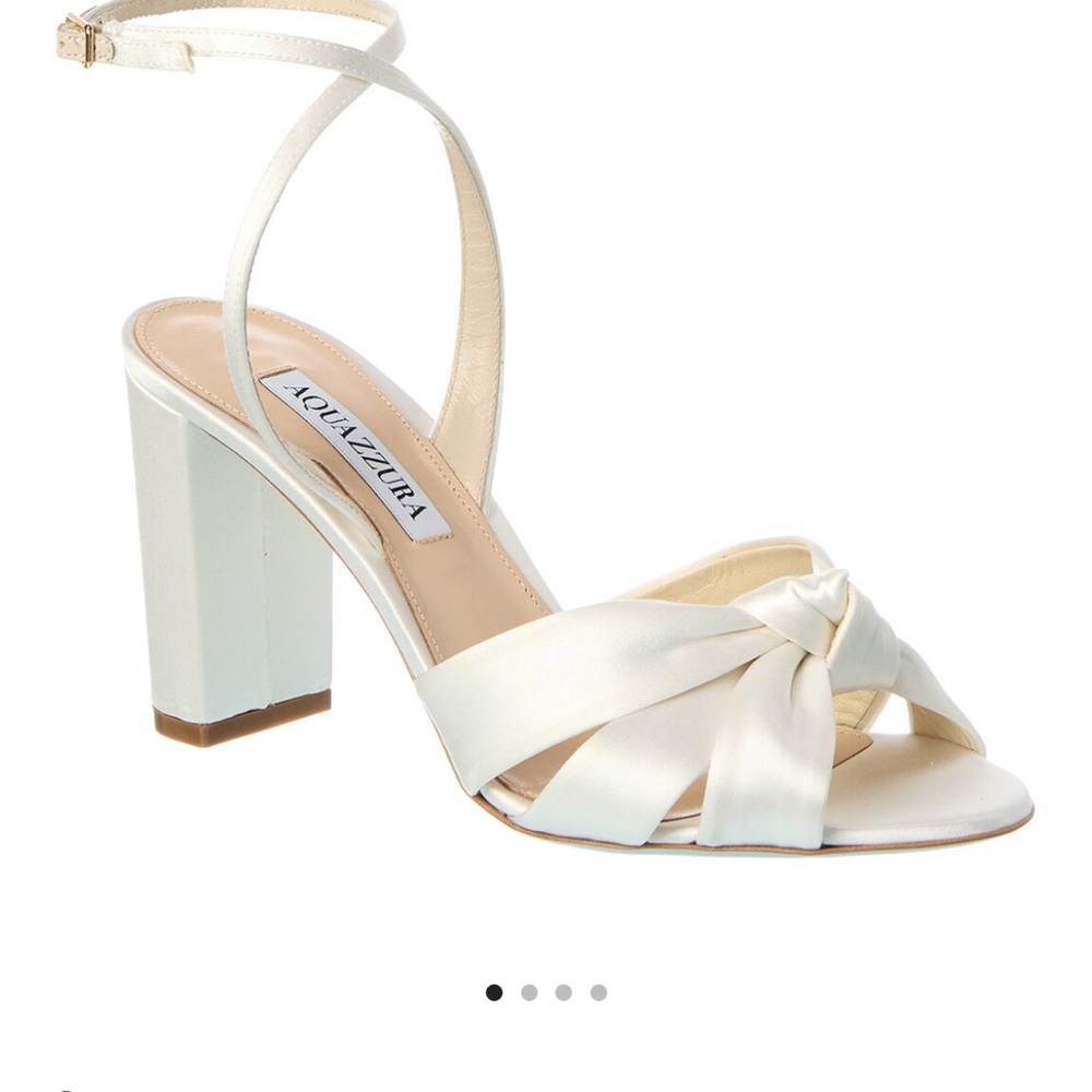 Aquazzura Nina 85 Satin Sandal Size 37.5